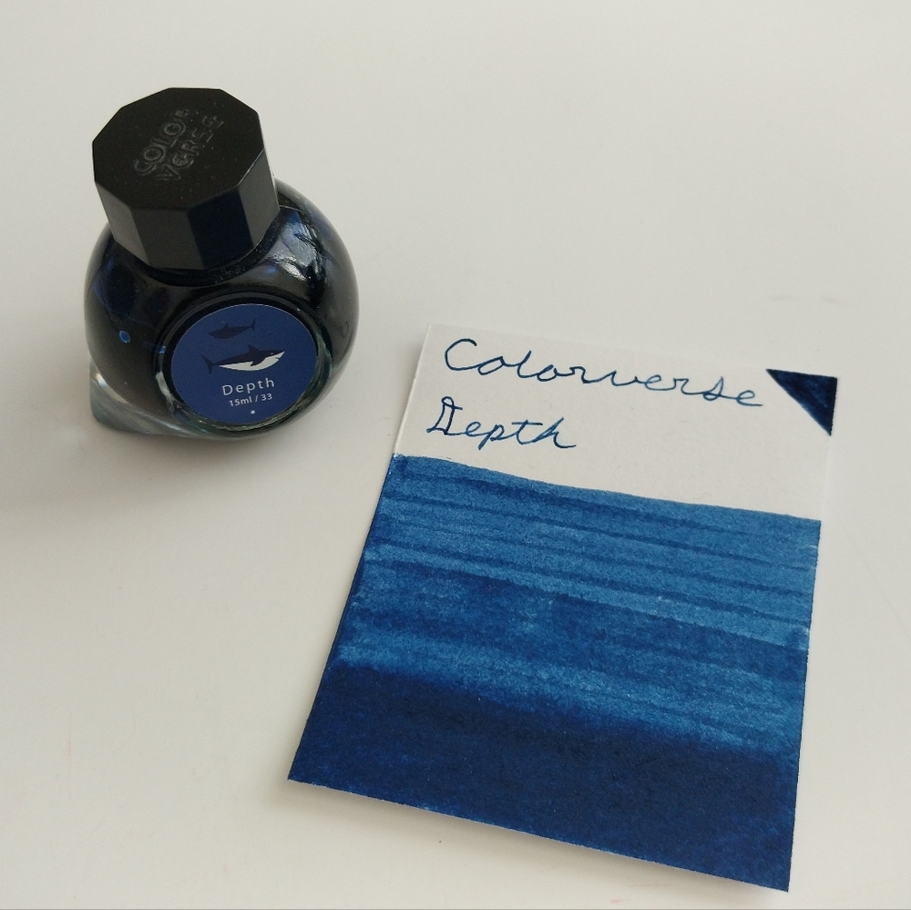 Colorverse Depth Blue Fountain Pen Ink Glass 15 ML Bottle Like New Discontinued